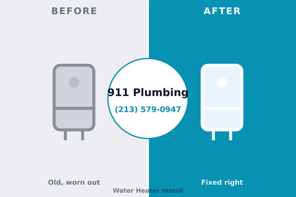 Before and after: plumbing repair Patchogue, NY